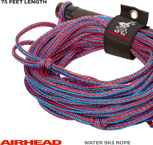 Miniatura 3 de Cuerda de esquí acuático Airhead con mango de goma, 1 sección, 75 pies