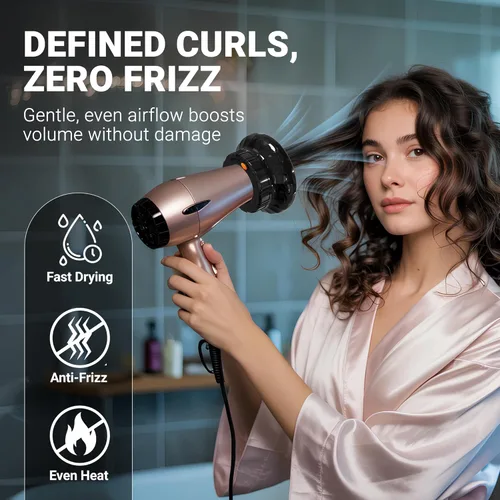 Miniatura 5 de Difusor universal de pelo para secador de pelo, se adapta a todos los secadores de 1.4 a 2.4 pulgadas, accesorio difusor iónico profesional