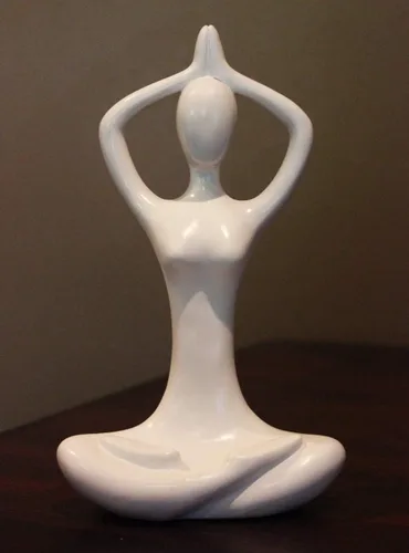 Miniatura 5 de Seraphic Estatua de postura de montaña de yoga, regalos de escultura para mujeres, decoración del hogar o habitación, estatuas/figuras de manos