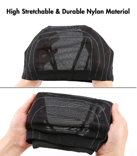 Miniatura 5 de Bella Hair Gorra de cúpula de mapa para pelucas de encaje frontal, gorra de malla elástica con banda elástica ancha para hacer pelucas, perfecta