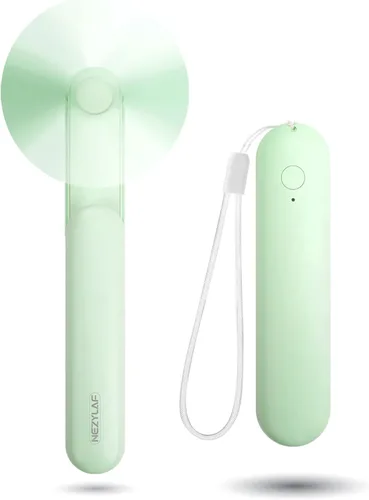 Miniatura 12 de Ventilador Portátil Mini de Mano, Ventilador Personal Pequeño Recargable con Diseño de Banco de Energía de Bolsillo para Viajes/Regalos