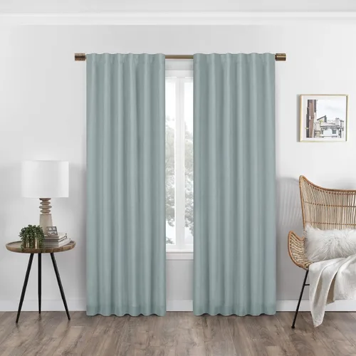 Miniatura 6 de ECLIPSE Absolute Zero Nora - Cortinas opacas con aislamiento térmico y bolsillo para cortinero, para dormitorio, panel individual, 50 x 108
