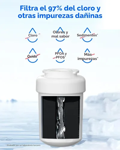 Miniatura 3 de Waterdrop Filtros de agua MWF para refrigeradores GE®, repuesto para filtro de agua de refrigerador GE® MWF y GE® SmartWater® MWFP, MWFA, GWF, HDX