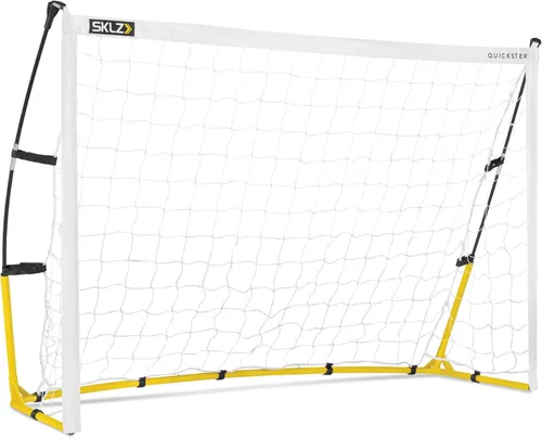 Portería de fútbol SKLZ Quickster - Portería portátil para el patio trasero y el campo - Marco resistente Tension-Tite y red de 2 capas de calibre