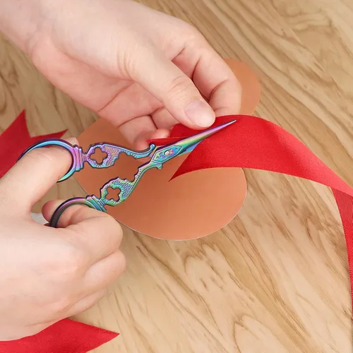 Miniatura 6 de Asdirne Tijeras de bordado, tijeras de punta afilada de acero inoxidable, herramientas de bricolaje para bordado, manualidades, trabajo de aguja