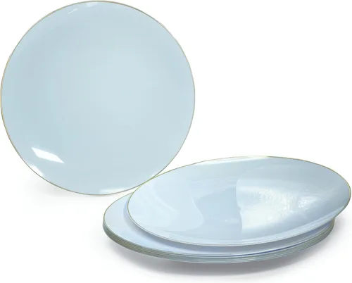 Miniatura 2 de Ocasiones" Paquete de 50 platos (25 invitados) - Juego de platos de plástico desechables para fiesta de boda, cena de 25 x 10.25 pulgadas + 25 x
