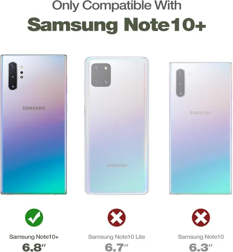 Miniatura 2 de Dexnor Funda para Samsung Galaxy Note 10+ Plus, [protector de pantalla y soporte integrados] Protección de grado militar de servicio pesado a prueba