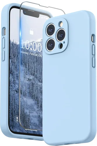 Miniatura 29 de SURPHY Funda para iPhone 13 Pro con protector de pantalla, Fundas de silicona líquida para iPhone 13 Pro