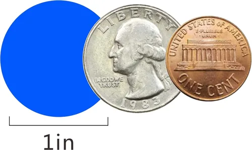 Miniatura 7 de PARLAIM Pegatinas adhesivas permanentes redondas de 1 pulgada con código de color en forma de puntos, 1000 por rollo, caja dispensadora de Azul