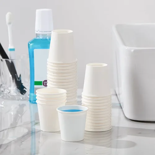 Miniatura 3 de SIUQ Paquete de 600 vasos de papel de 3 onzas, vasos de baño desechables, vasos pequeños para enjuague bucal, vasos de papel blanco, vasos