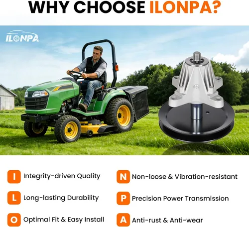 Miniatura 7 de ILONPA Conjunto de husillo para Cub Cadet MTD 918-04865A, 918-04865, 618-04636, 918-04636, 618-04636A, 918-04636A LTX1045 LTX1046