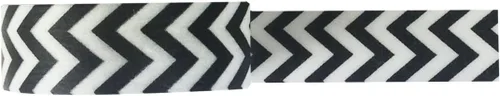 Miniatura 2 de allydrew Cinta adhesiva japonesa a rayas Washi - Chevron corto negro