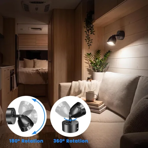 Miniatura 5 de Luxvista 3W RV Luz de lectura CC 12V Luz con interruptor