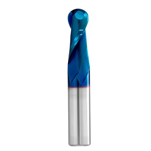 Miniatura 7 de 2 brocas de fresado CNC con vástago de carburo de 1/4 pulgadas con revestimiento nano azul para fresado lateral, fresado final, mecanizado