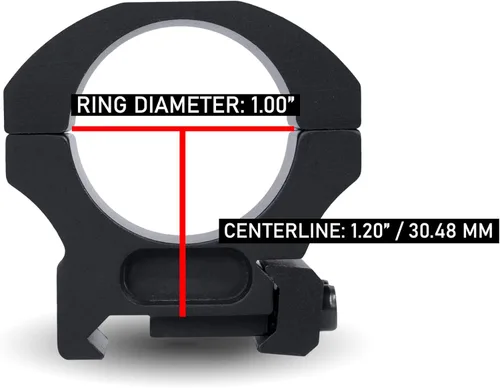 Miniatura 7 de Monstrum Precision Picatinny Scope Rings 1 inch Diameter