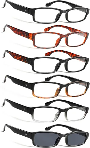 Miniatura 8 de JOSCHOO Paquete de 6 gafas de lectura para computadora para hombres y mujeres con bisagras de resorte cómodas para lectores de hombres y mujeres