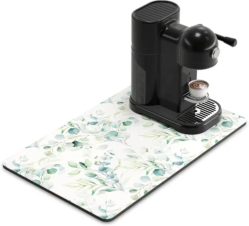 Miniatura 68 de Rnivvi Tapete de secado de platos para encimera de cocina, 16 x 18 pulgadas, bonita almohadilla de secado absorbente resistente al calor con goma