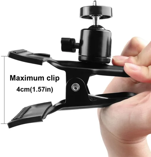 Miniatura 6 de Mr.Power Soporte para guitarra y bajo con auriculares para transmisión en vivo, clip compatible con iPhone, compatible con teléfonos inteligentes