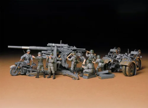 Miniatura 7 de Pistola modelo alemán 3.4 in Tamiya Flak 36.37 Juego