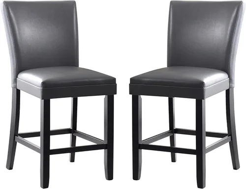 Miniatura 12 de Juego de 2 taburetes de barra de mostrador, sillas de bar de madera maciza, con capacidad para hasta 250 libras, sillas de comedor de 40 pulgadas