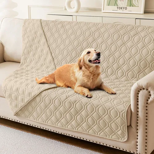 Miniatura 41 de hyha Manta impermeable para perros, manta reversible para cama de mascotas, funda suave para sofá/sillón lavable para perros, fundas impermeables