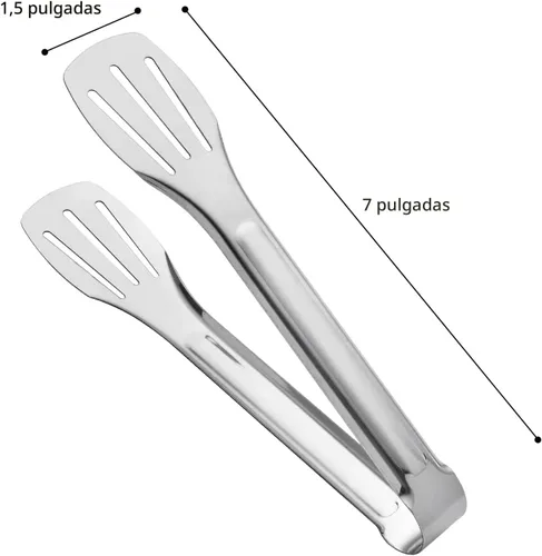 Miniatura 2 de Pinzas para servir, pinzas de cocina, pinzas de buffet, pinzas de acero inoxidable para alimentos, pinzas pequeñas, paquete de 6 (7 pulgadas)