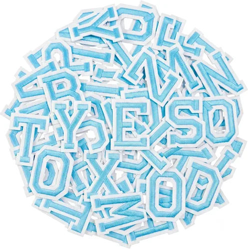 Miniatura 30 de Jongdari 30 piezas de números para planchar para ropa, pequeños parches de números bordados con adhesivo planchado, 3 juegos de 0-9 apliques