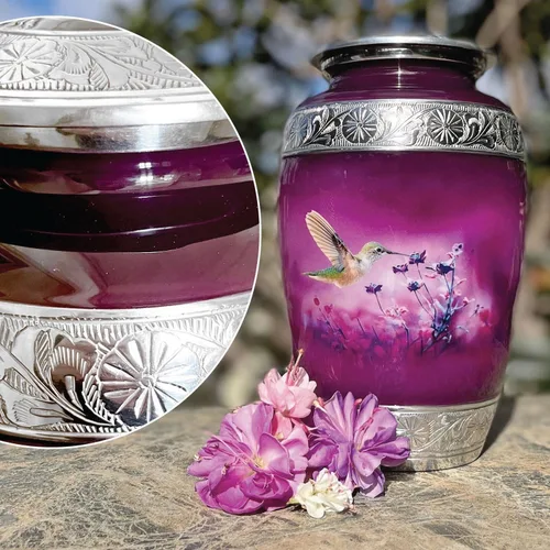Miniatura 6 de Loving Tribute - Urna de cremación de colibrí para cenizas humanas adultas, gran monumento funerario hecho a mano para recordar a tus seres queridos