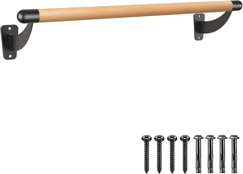 Miniatura 8 de Sistema de Barra de Ballet Montada en la Pared de Madera SELEWARE de 4-12 pies de Largo para Movimientos de Barra en Casa o Estudio, Estiramiento