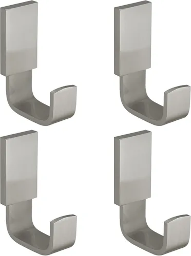Miniatura 14 de BESy Ganchos individuales para toallas para baño, cocina, garaje, estilo cuadrado, ganchos para bata y sombrero, montaje en pared con tornillos