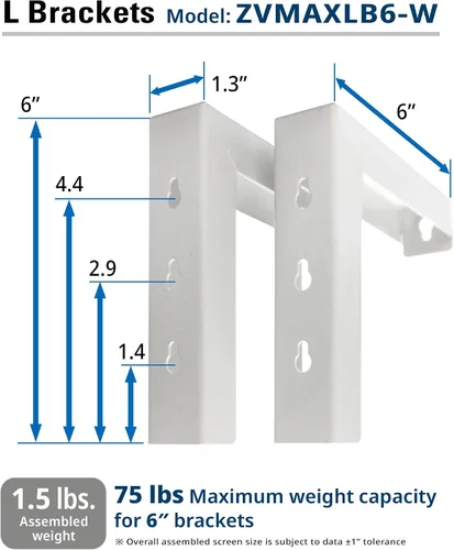 Miniatura 6 de Elite Screens VMAX Soportes en L para colgar de techo o pared, manual.