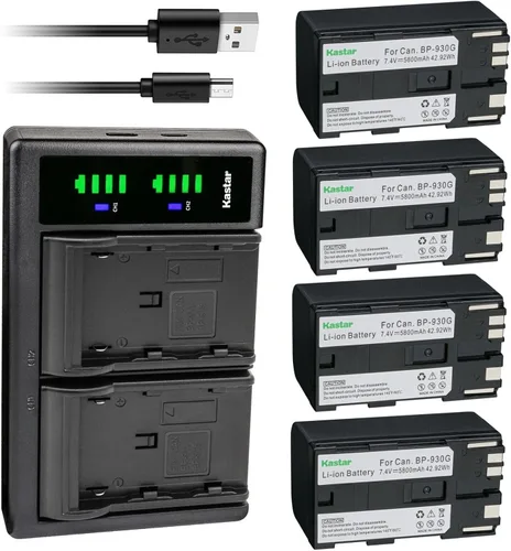 Miniatura 9 de Kastar Paquete de 1 batería BP-930G y cargador USB LTD2 compatible con Canon UC-X45 UC-X50 UC-X55 V40 V40Hi V50Hi V60Hi V65Hi V72 V75Hi V400 V420