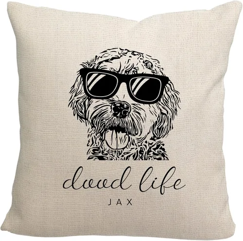 Miniatura 16 de Pattern Pop - Almohada personalizada con arco y garabatos - Funda de almohada - Almohada decorativa para perro - Funda de almohada cuadrada de 18 x