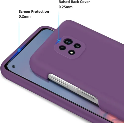 Miniatura 2 de Moto G Power 2021 - Funda de goma de gel de silicona líquida a prueba de golpes, forro de tela de microfibra suave, compatible con Motorola Moto G