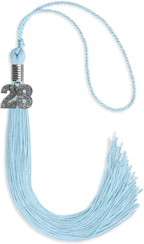 Miniatura 33 de Endea Graduation Borla de un solo color con dije de plata brillante (oro antiguo, 2022)