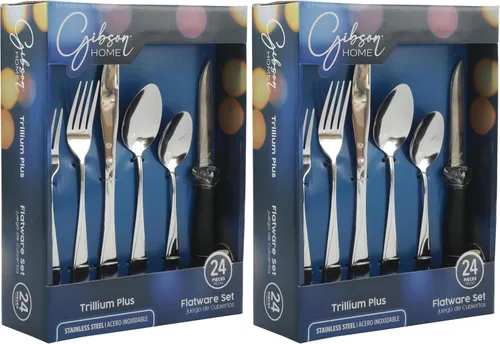 Miniatura 10 de Gibson Home Castleford - Juego de cubiertos de acero inoxidable, 20 piezas, para 4 personas, acabado pulido moderno