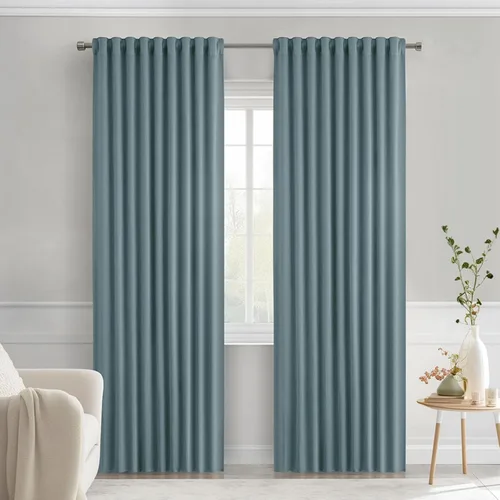 Miniatura 25 de MIULEE Cortinas opacas con pestaña trasera de 63 pulgadas de largo, juego de 2 paneles para sala de estar, dormitorio, privacidad, bolsillo
