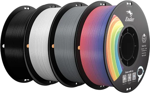 Miniatura 18 de Creality Filamento PLA+ Negro 1.75mm, filamento para impresora 3D de alta resistencia y sin enredos, embalaje al vacío, filamento para impresión 3D