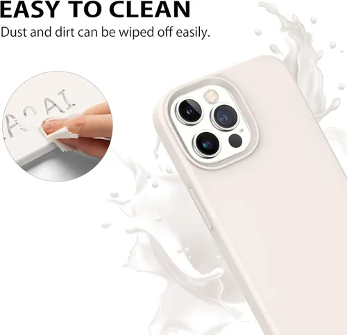 Miniatura 438 de GUAGUA Funda compatible con iPhone 17 Pro Max de 6.9 pulgadas, silicona líquida, goma de gel suave, delgada, forro de microfibra delgada