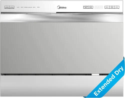 Midea MDC22P2ASS - Lavavajillas de encimera, 6 ajustes de lugar y 6+2 ciclos de lavado, lavavajillas portátiles, lavavajillas Energy Star para