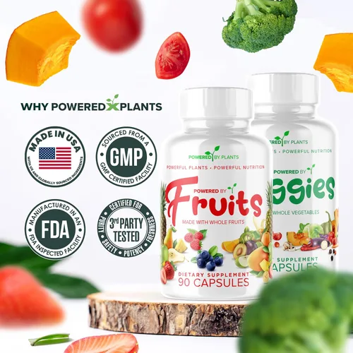 Miniatura 6 de Suplemento diario de frutas y verduras, 180 cápsulas durante 30 días, superalimento sin OMG y sin gluten con vitaminas naturales, alimentado por