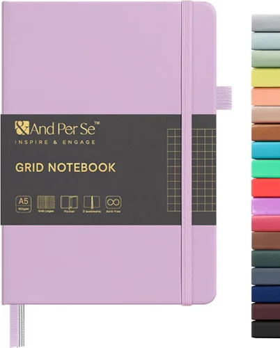 Miniatura 111 de &And Per Se - Cuaderno en blanco, 160 páginas, 5.7 x 8 pulgadas, cuaderno de rayas estrechas con papel grueso para escribir, cuaderno de tapa dura