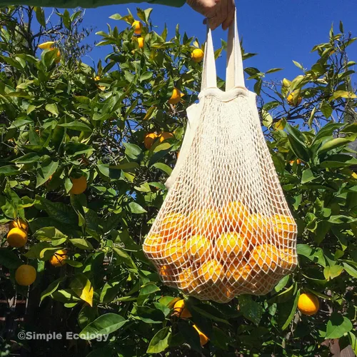 Miniatura 5 de Simple Ecology Bolsa de cuerda de algodón orgánico resistente con doble asa
