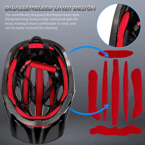 Miniatura 3 de Bike Helmets for Men - Women Bicycle Helmet Adult - Certified Lightweight Comfort Adjustable Cycling Helmet with Detachable Visor for Mountain Road