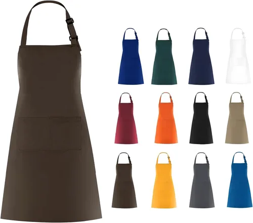 WOPOKY Delantal impermeable de mezcla de algodón con 2 bolsillos para mujeres y hombres, cocina cocinera, cocinera, cocina, cocina, cocina, cocina,