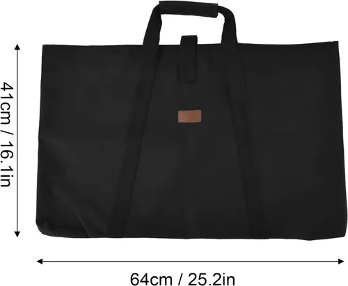 Miniatura 2 de Bolsa de almacenamiento de mesa plegable portátil con capa intermedia de esponja - Funda de transporte multifuncional al aire libre negra de tela