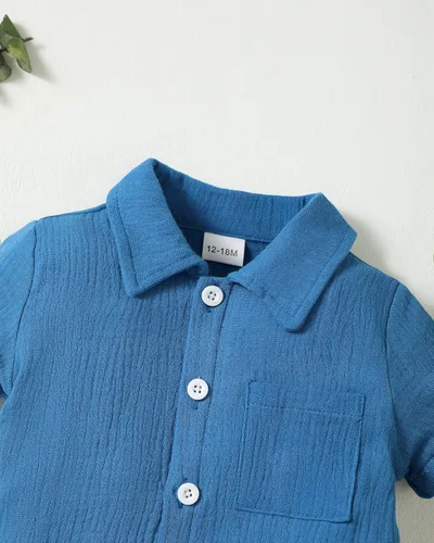 Miniatura 4 de Yhnslsf Ropa de verano para bebé, conjunto de pantalones cortos, camisa de manga corta para niños pequeños