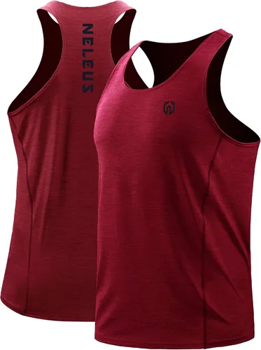 Miniatura 3 de NELEUS Paquete de 3 camisetas sin mangas para correr para hombre, ajuste seco, espalda en Y, para entrenamiento atlético