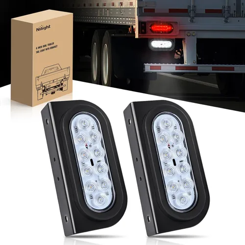 Miniatura 29 de Nilight Barra de luz trasera para remolque con señales de giro, parada y marcha atrás 3 en 1, luces de freno 2 paquetes, 9 pulgadas, 100 LED rojo