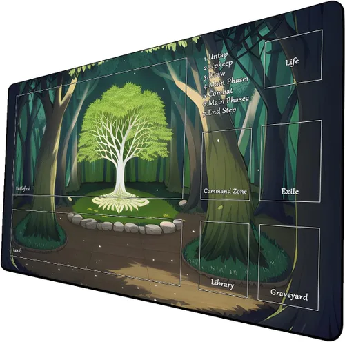 Miniatura 15 de Tapete de juego de cartas coleccionables AI Painting – Tapete de juego MTG con zonas, 24 x 14 pulgadas, tapete de juego MTG de alta calidad – El